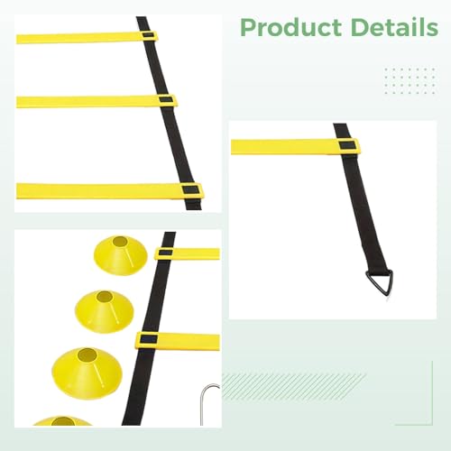 Agility Ladder Training Set with Cones and Carry Bag