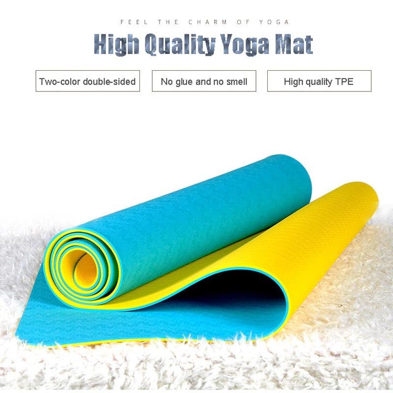 Non-Slip TPE Yoga Mat for Fitness and Pilates