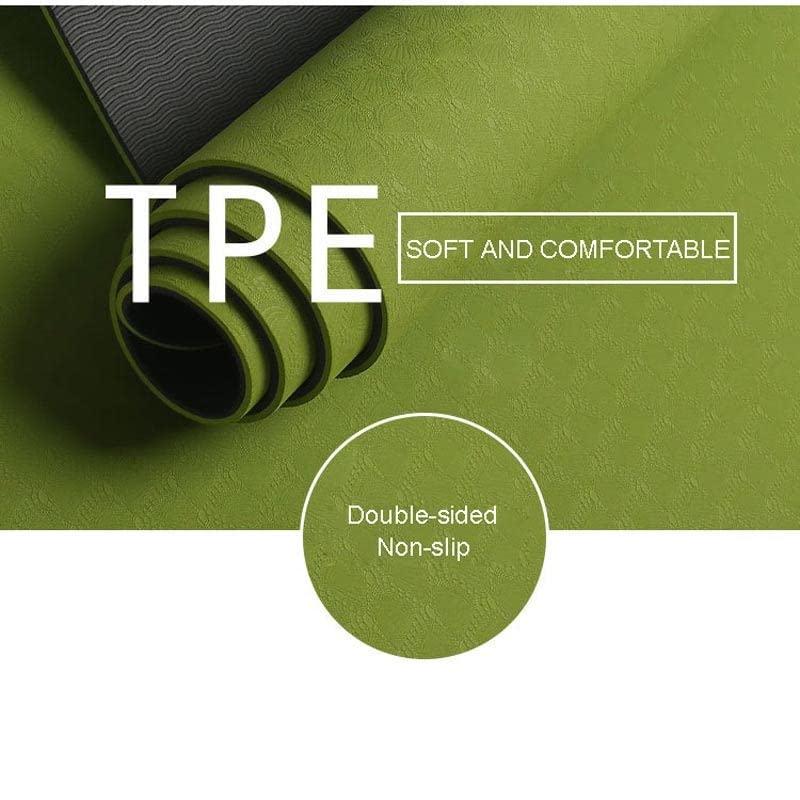 Non-Slip TPE Yoga Mat for Fitness and Pilates