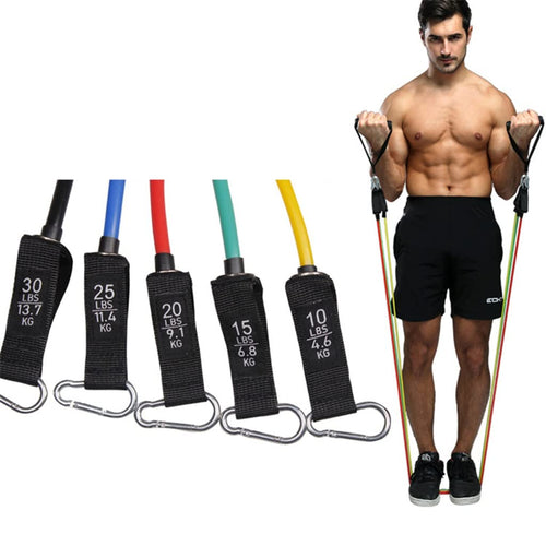 11-Piece TPE Resistance Band Set 100LB