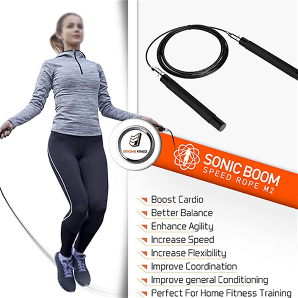 High-Speed Jump Rope with Steel Cable