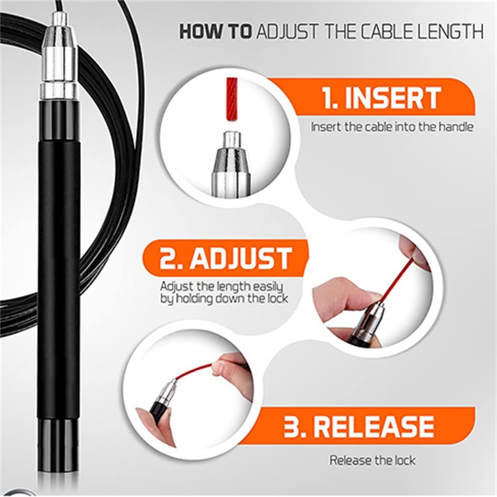High-Speed Jump Rope with Steel Cable
