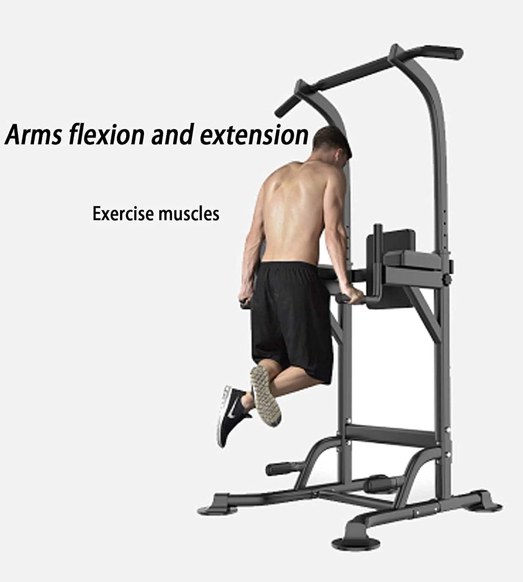 Height Adjustable Power Tower with Pull-Up and Dip Station