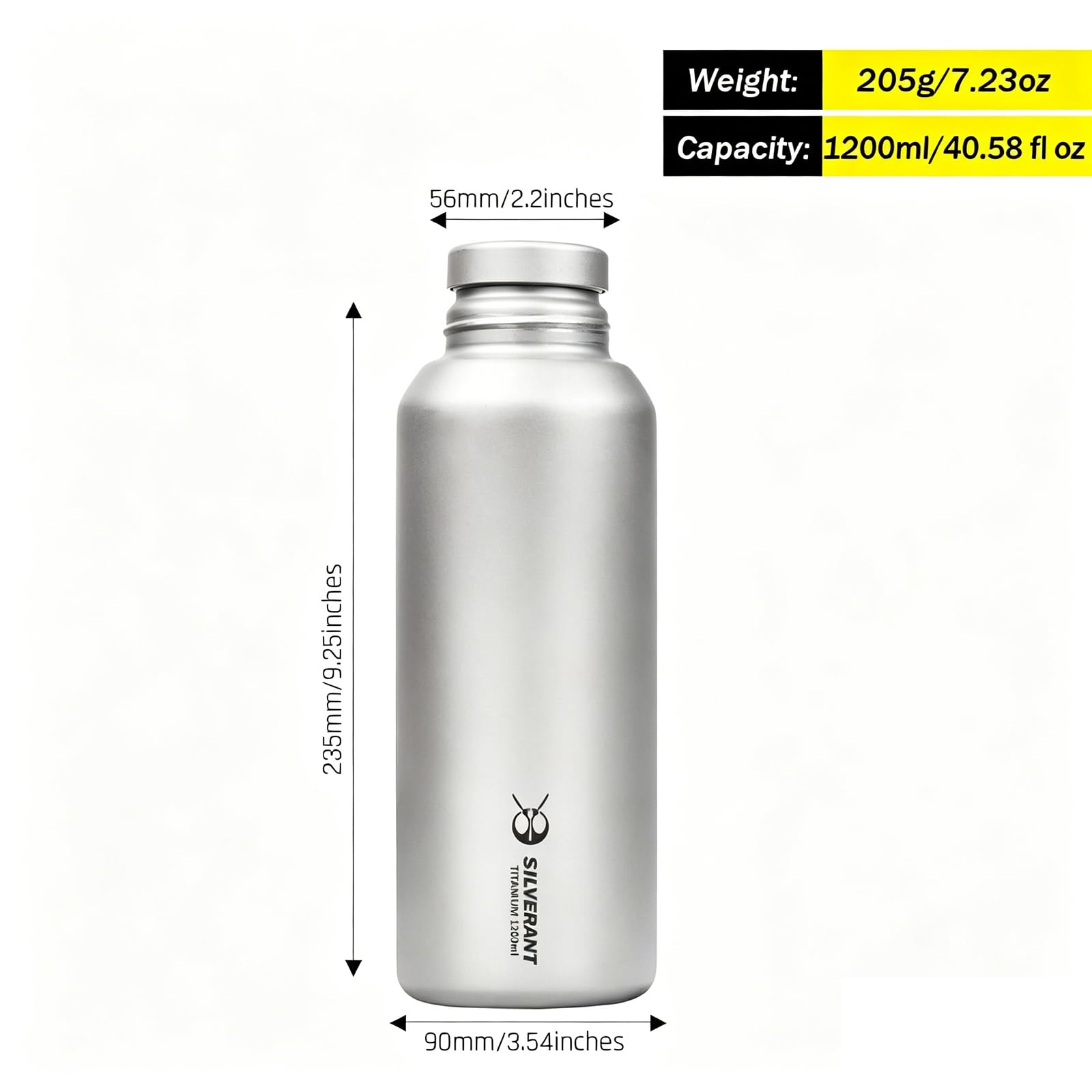 Titanium Water Bottle with Thermal Sleeve
