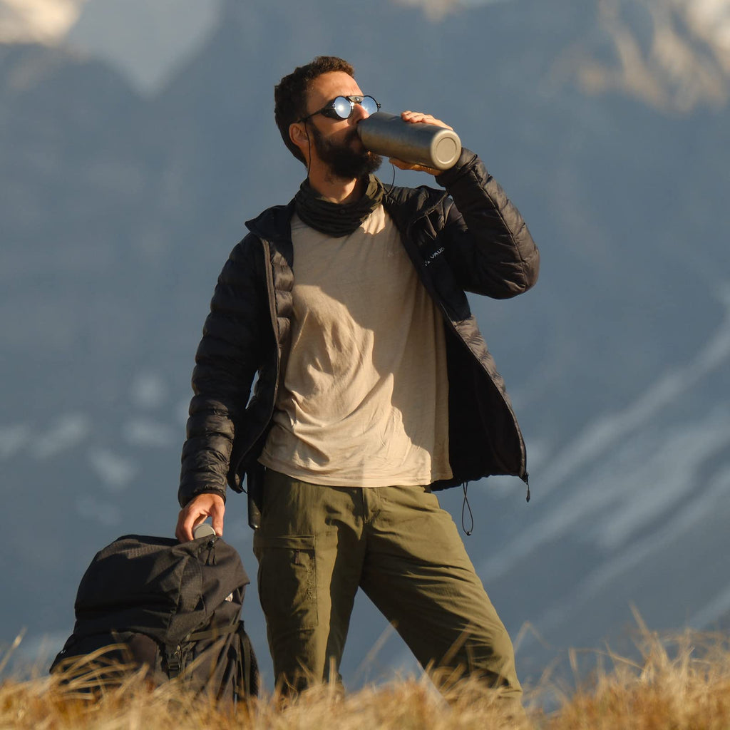 Titanium Water Bottle with Thermal Sleeve