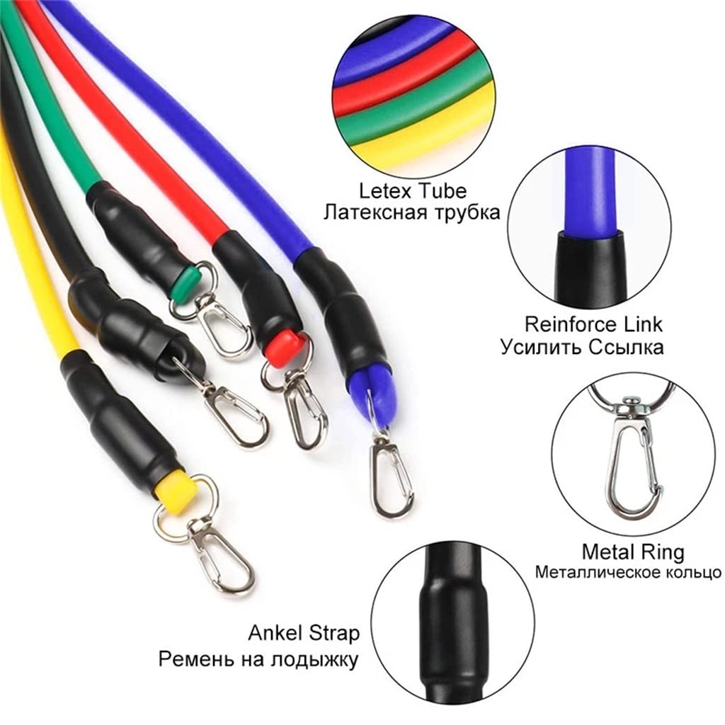 11-Piece Latex Resistance Band Set