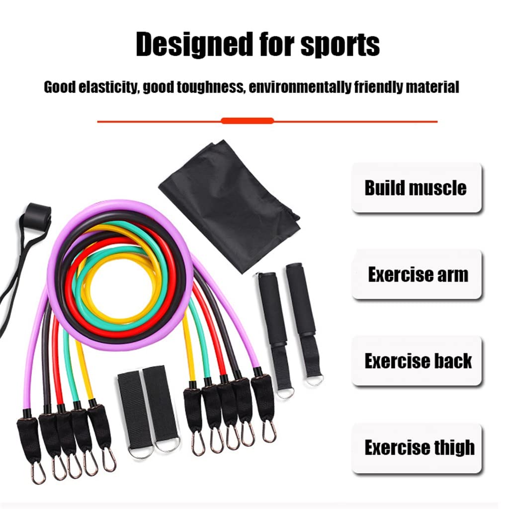 11-Piece TPE Resistance Band Set 100LB