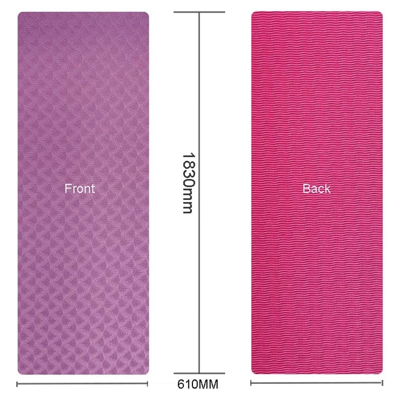 Non-Slip TPE Yoga Mat for Fitness and Pilates