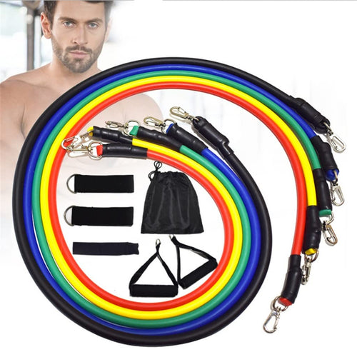 11-Piece Latex Resistance Band Set