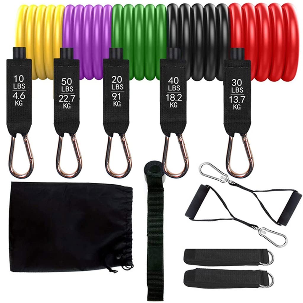 11-Piece TPE Resistance Band Set 100LB