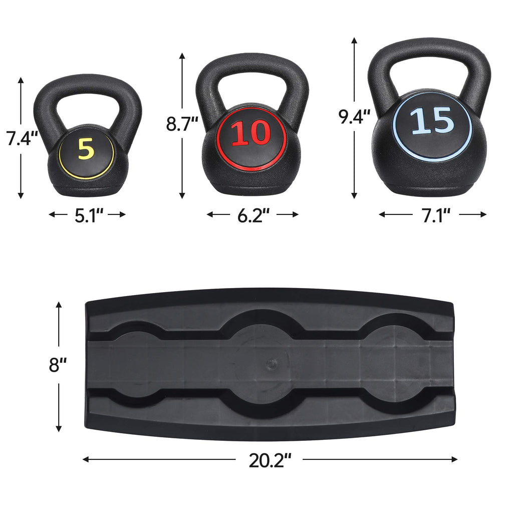 Kettlebell Set with Storage Rack
