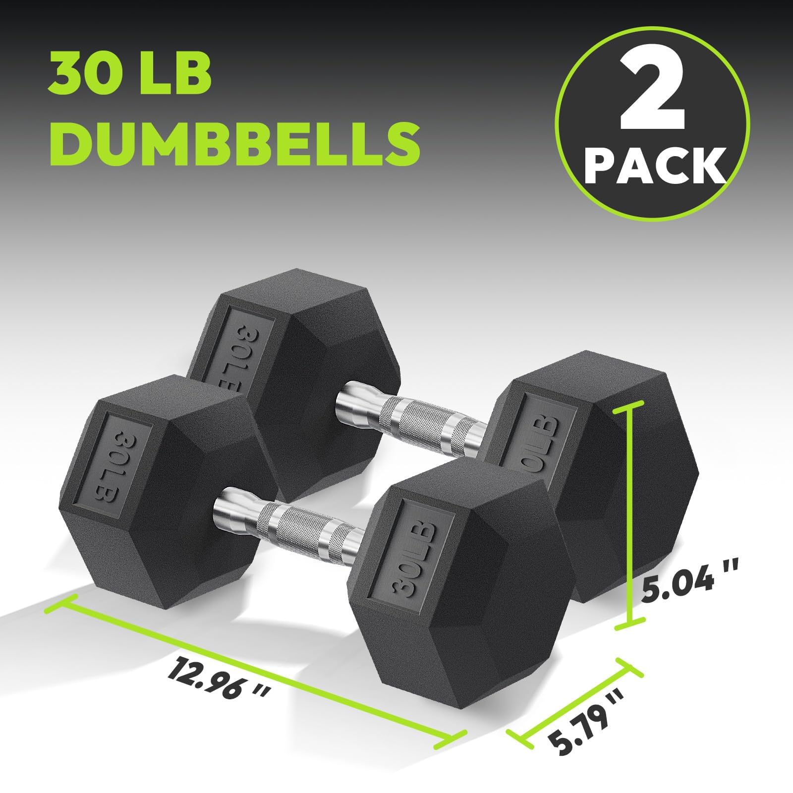 Adjustable Rubber Hex Dumbbell Set
