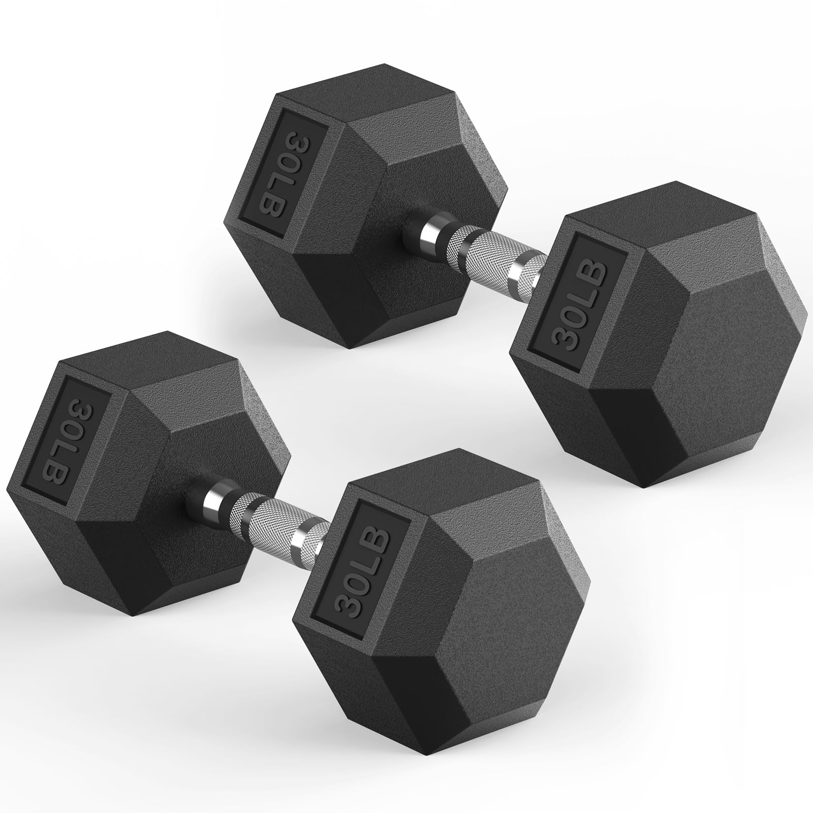 Adjustable Rubber Hex Dumbbell Set