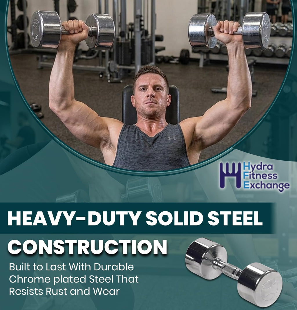 Professional Chrome Ergo Grip Dumbbell
