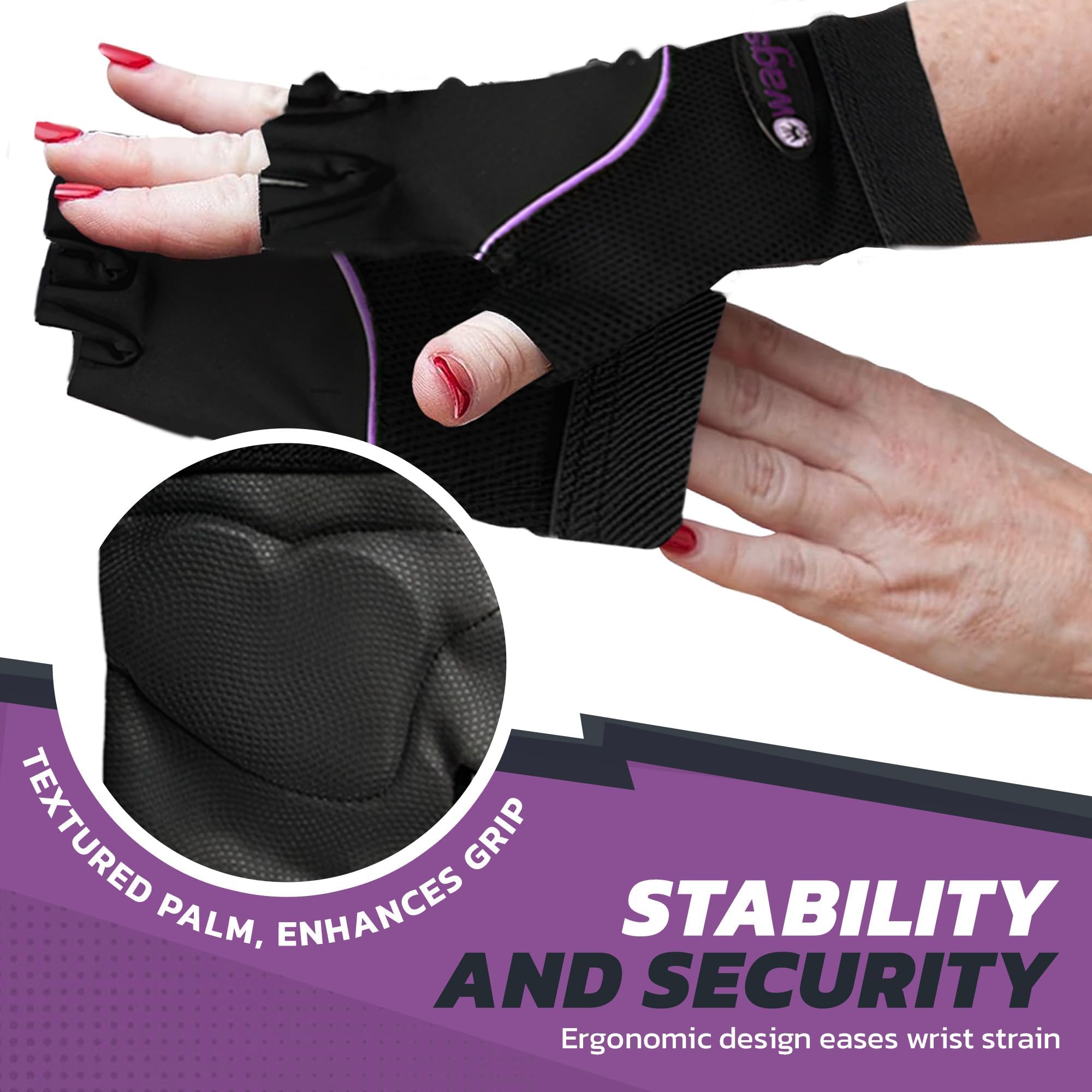 Workout Gloves with Wrist Support for Yoga and Pilates