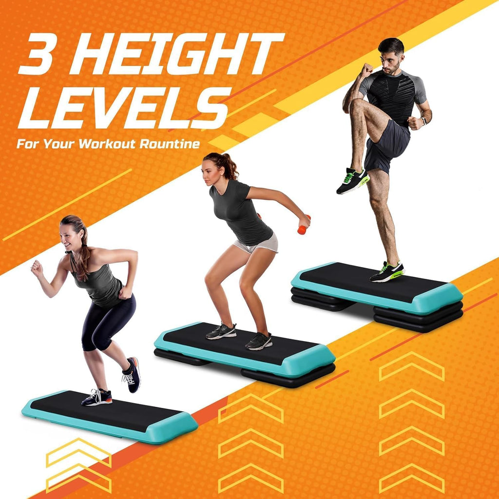 Adjustable Aerobic Step Platform with Risers