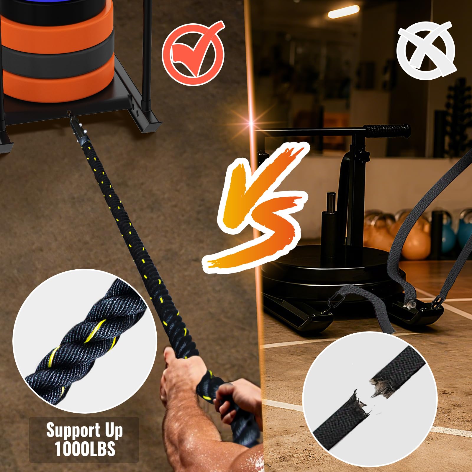 Weight Sled Pulling Rope for Strength Training