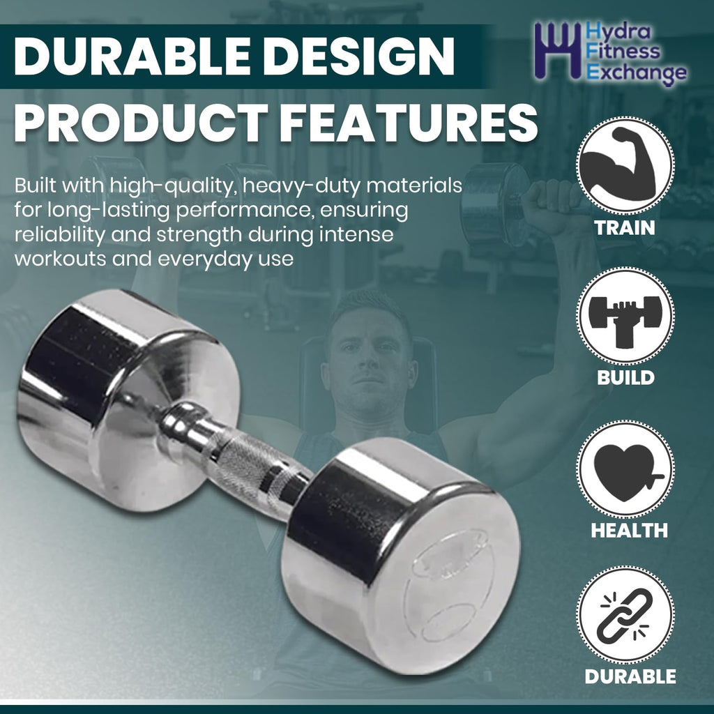 Professional Chrome Ergo Grip Dumbbell