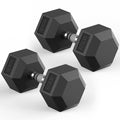 Adjustable Rubber Hex Dumbbell Set