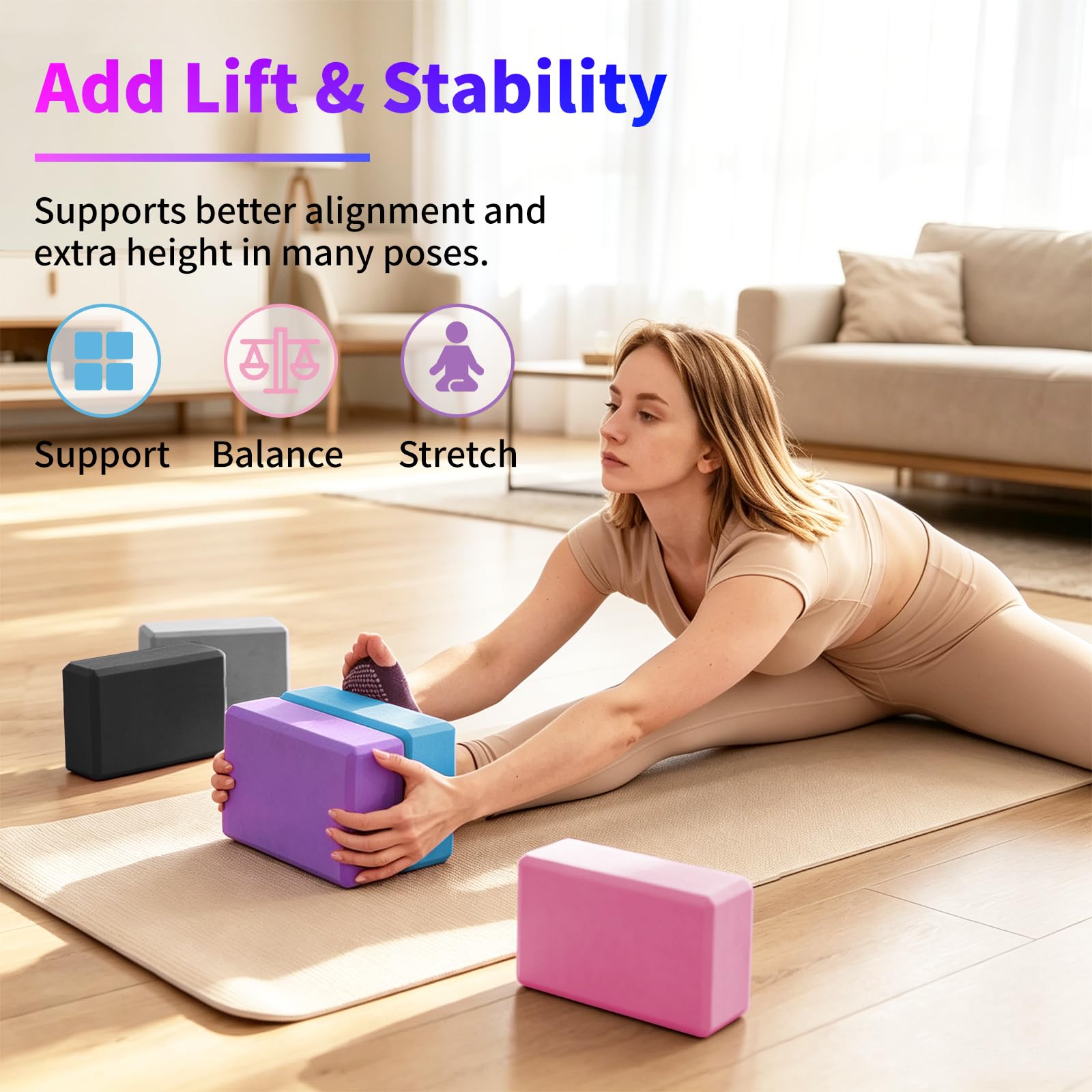 20-Piece Yoga Block and Pilates Ball Set