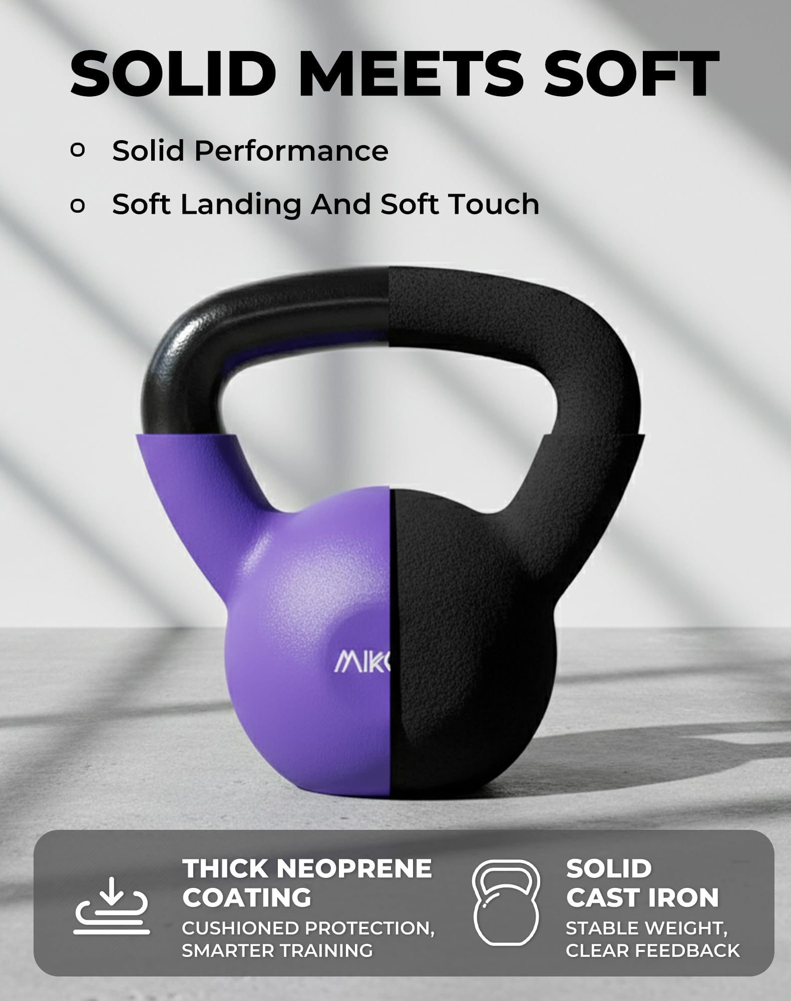 Neoprene Coated Cast Iron Kettlebell
