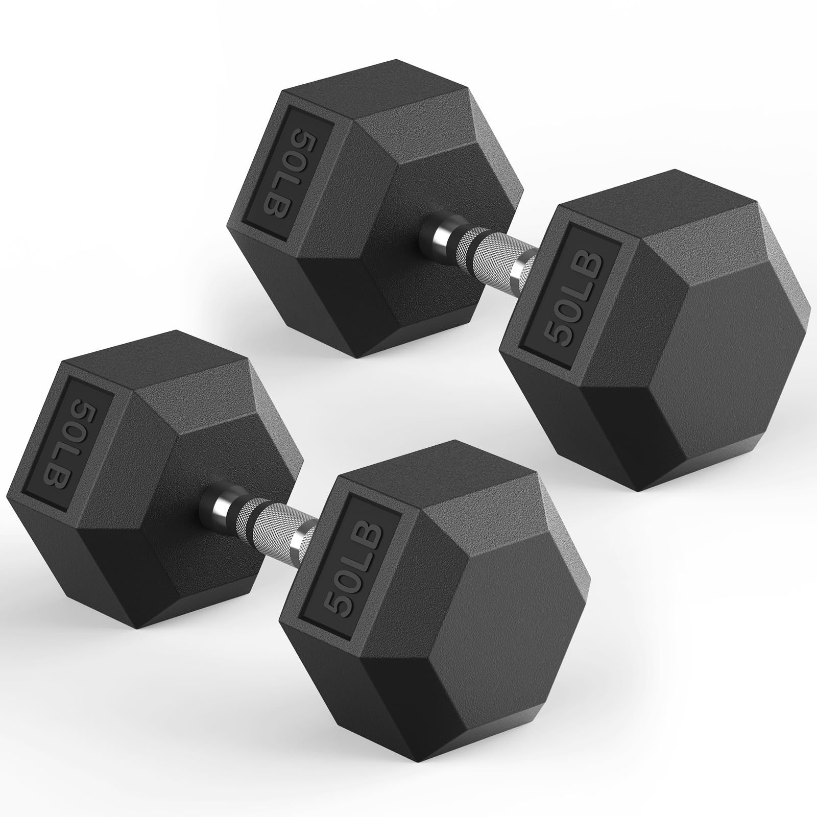 Adjustable Rubber Hex Dumbbell Set