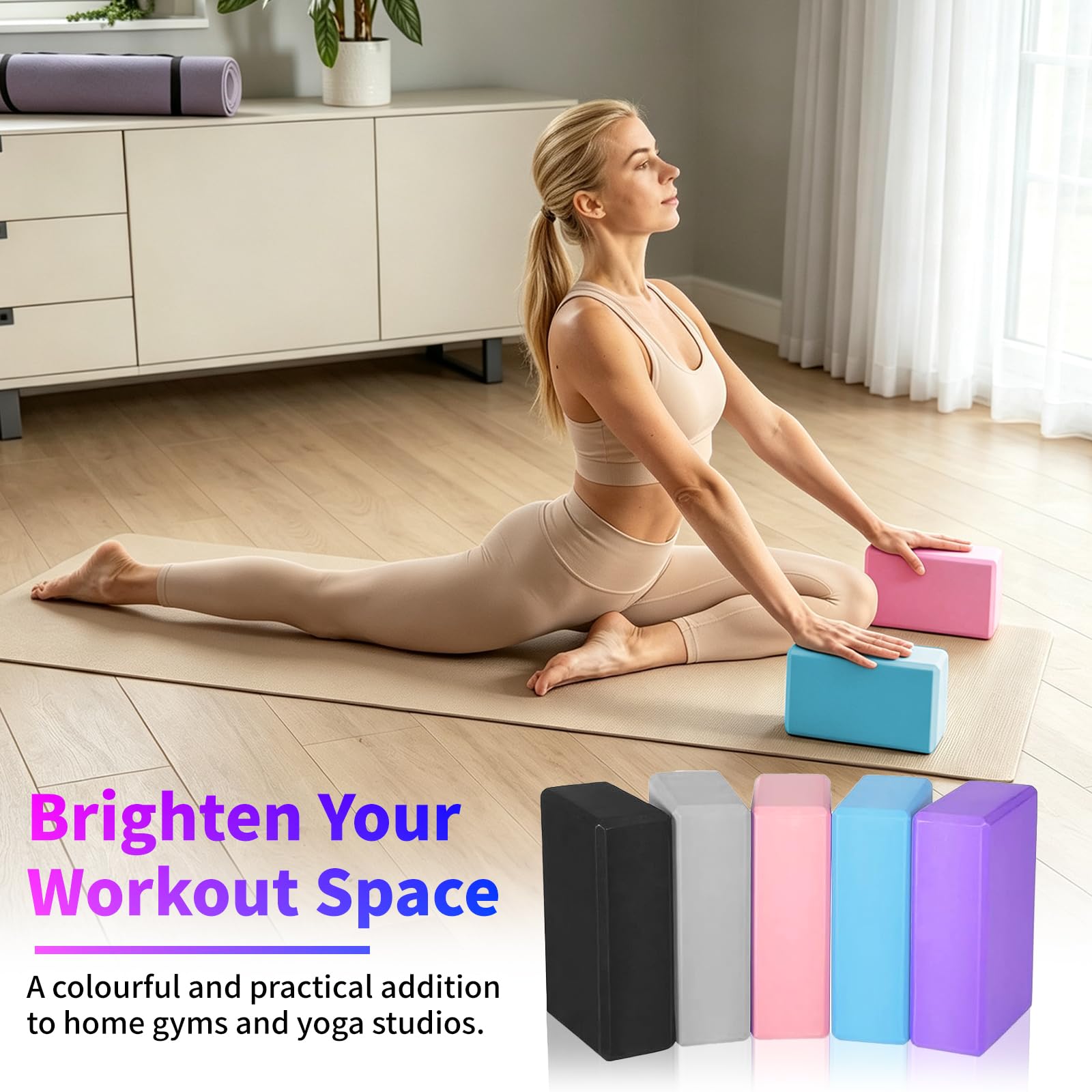 20-Piece Yoga Block and Pilates Ball Set