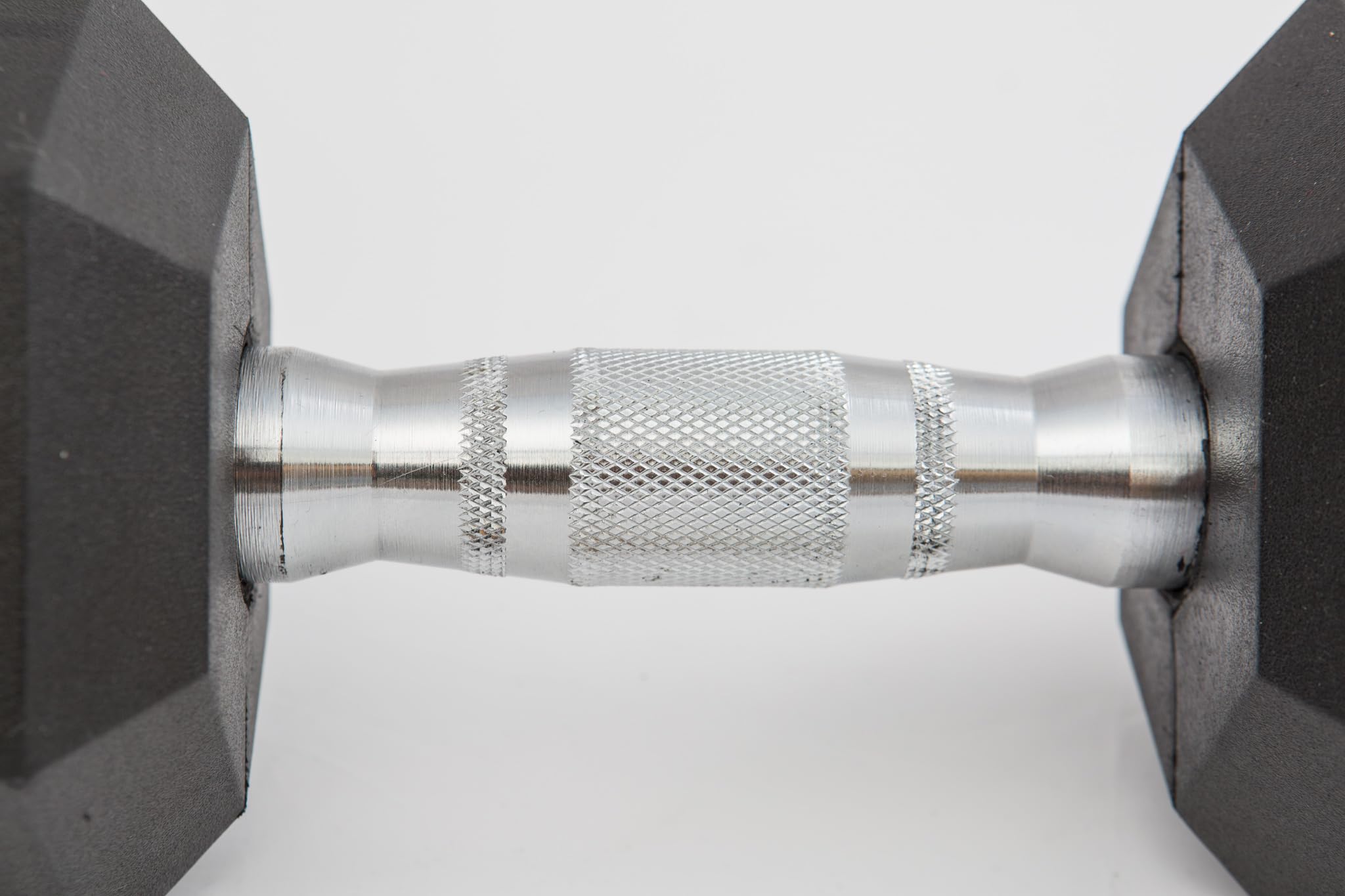 Rubber Coated Hex Dumbbell Set with Ergonomic Chrome Handle