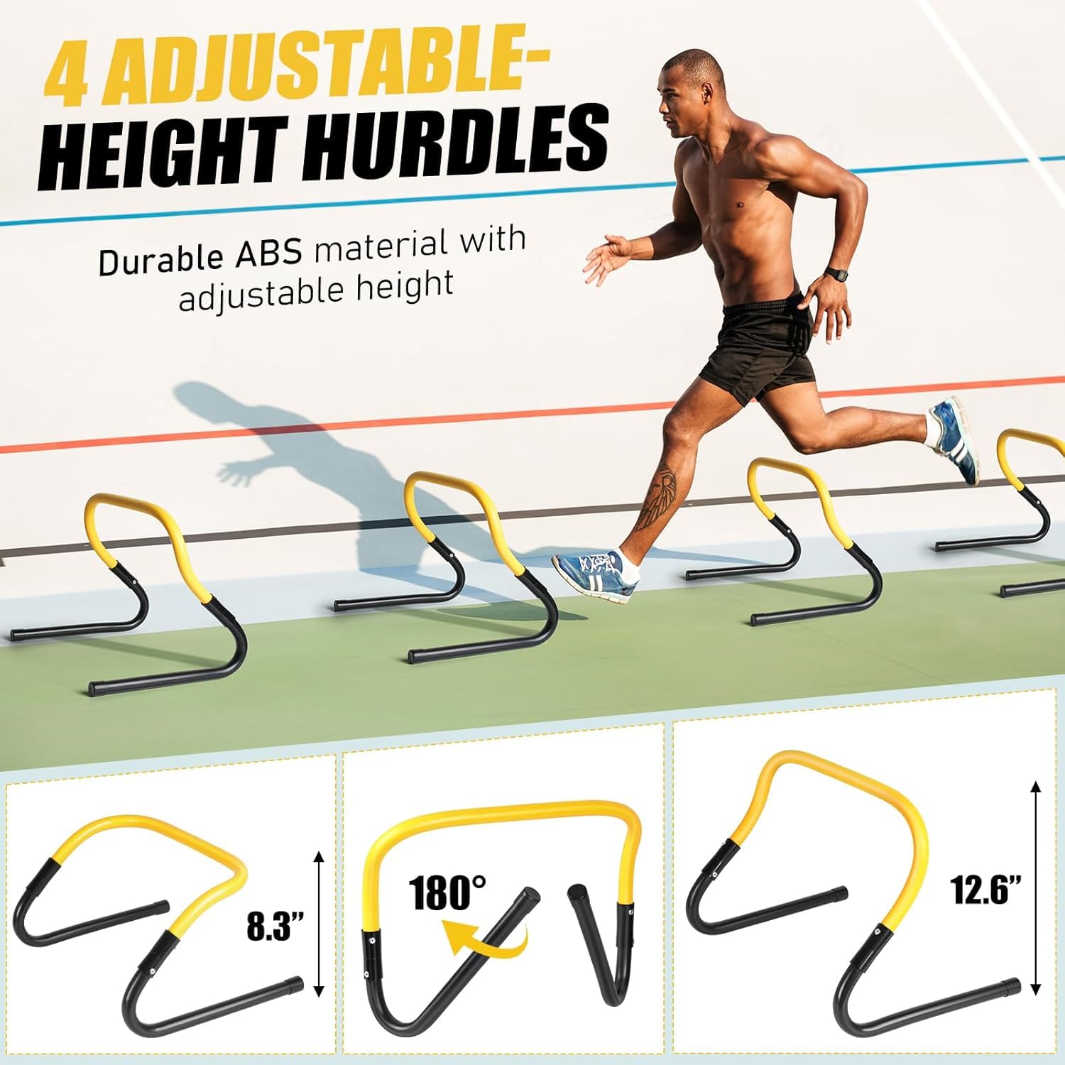 BORNEW 2 Pack Agility Ladder, Soccer Speed Training Equipment Set
