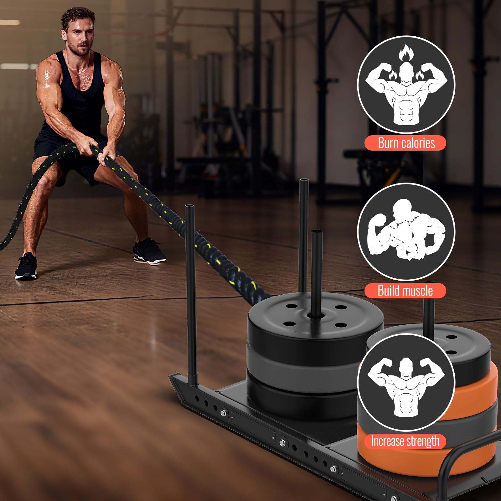 Weight Sled Pulling Rope for Strength Training