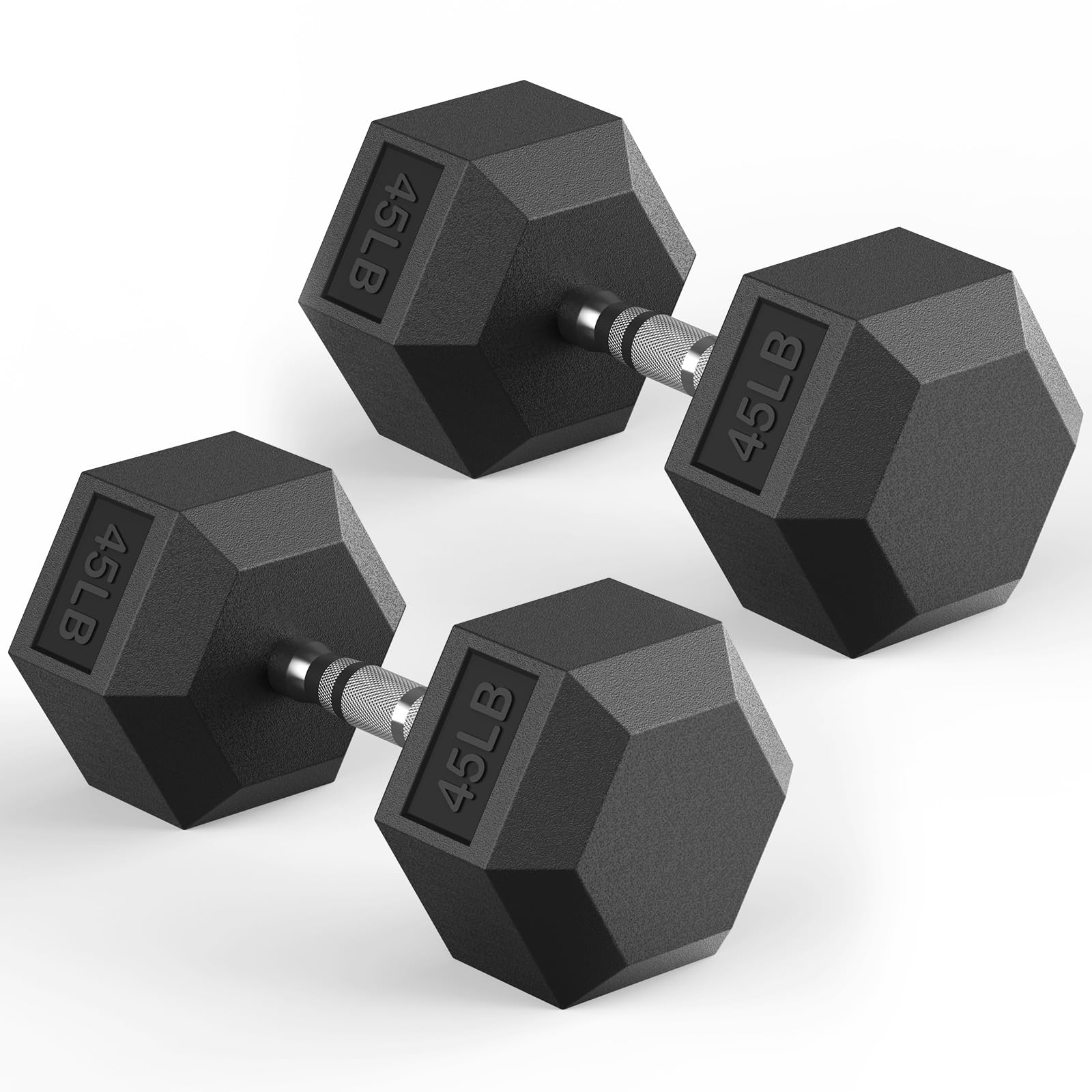 Adjustable Rubber Hex Dumbbell Set