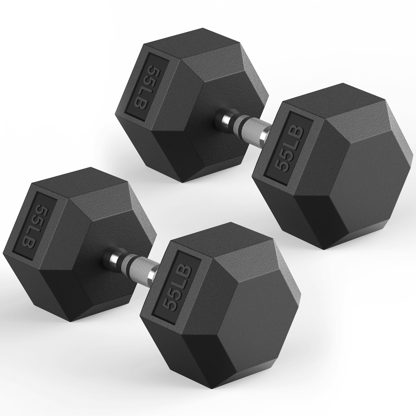 Adjustable Rubber Hex Dumbbell Set