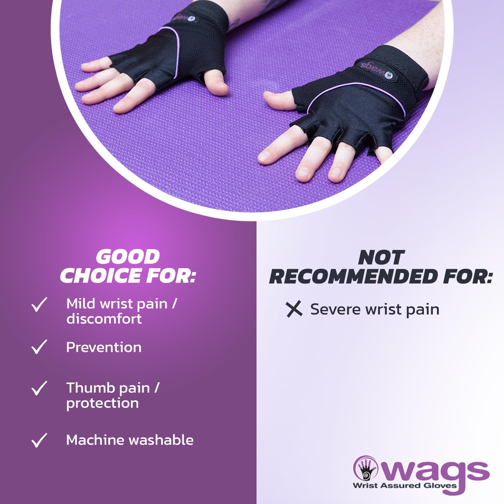 Workout Gloves with Wrist Support for Yoga and Pilates