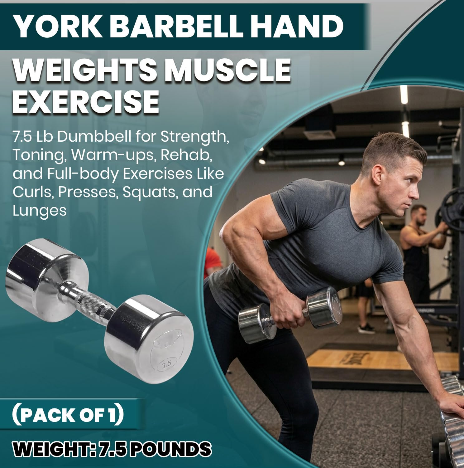 Professional Chrome Ergo Grip Dumbbell