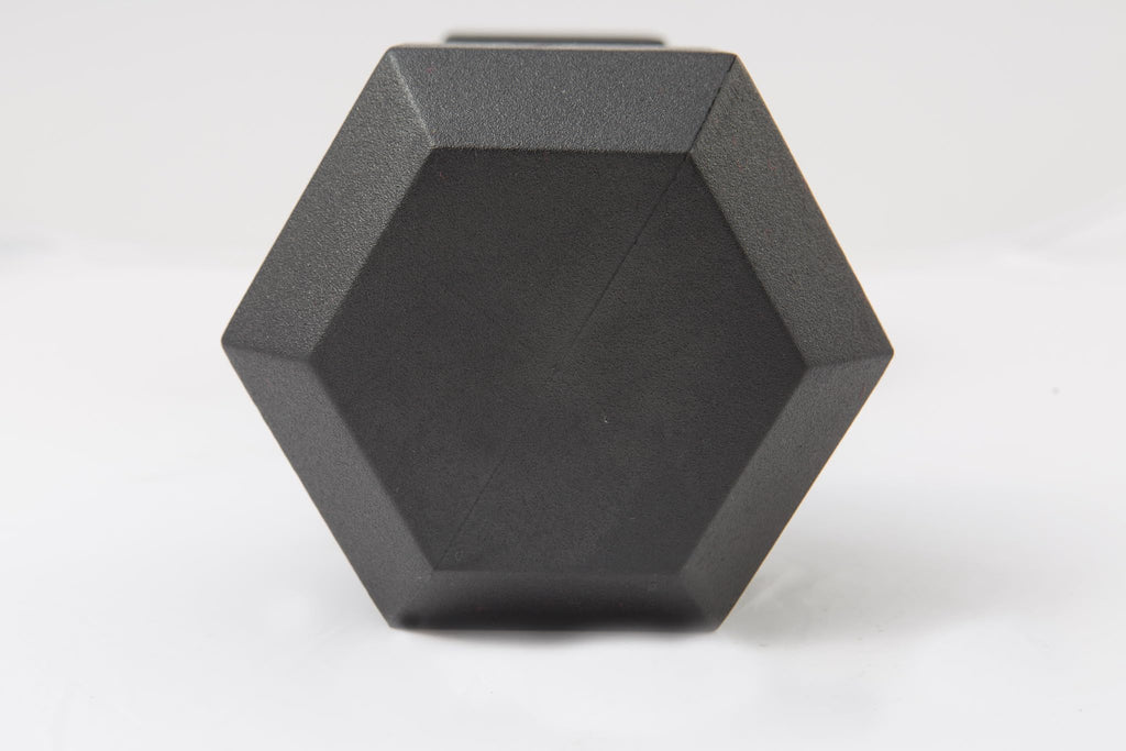 Rubber Coated Hex Dumbbell Set with Ergonomic Chrome Handle