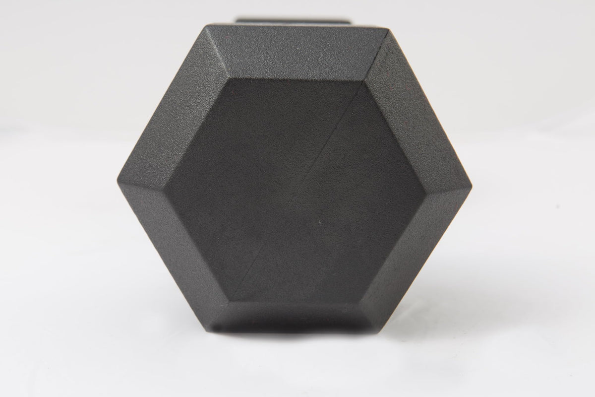 Rubber Coated Hex Dumbbell Set with Ergonomic Chrome Handle