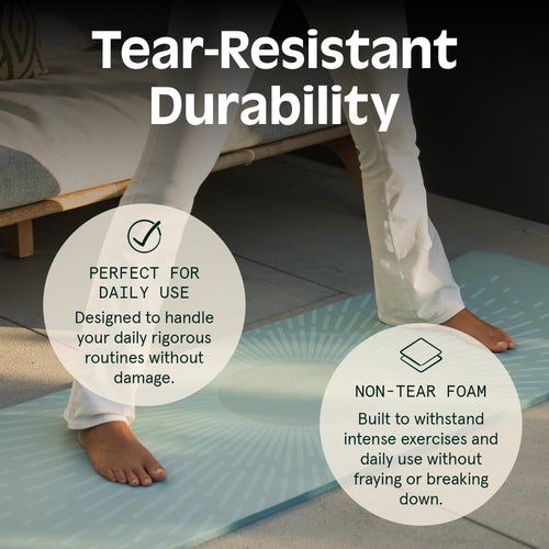 1-Inch Thick Non-Slip Yoga Mat with Carry Strap
