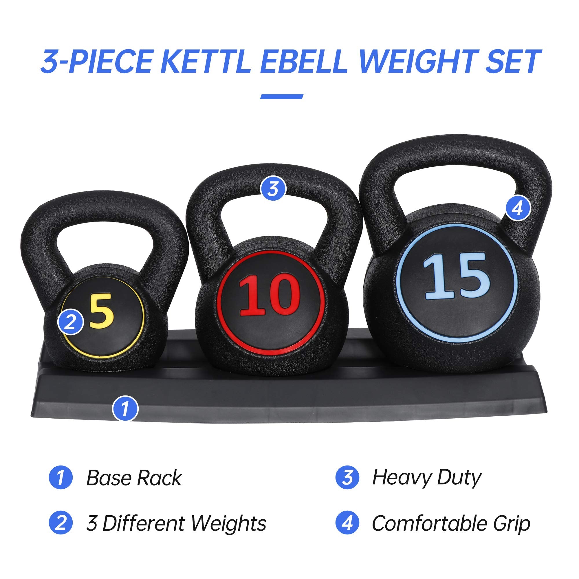 Kettlebell Set with Storage Rack