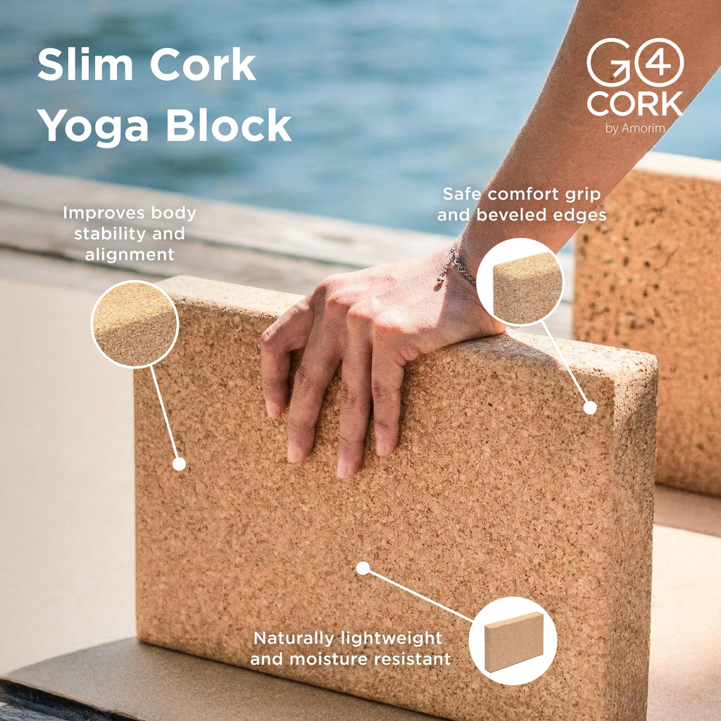 Cork Yoga Block Set for Yoga and Pilates