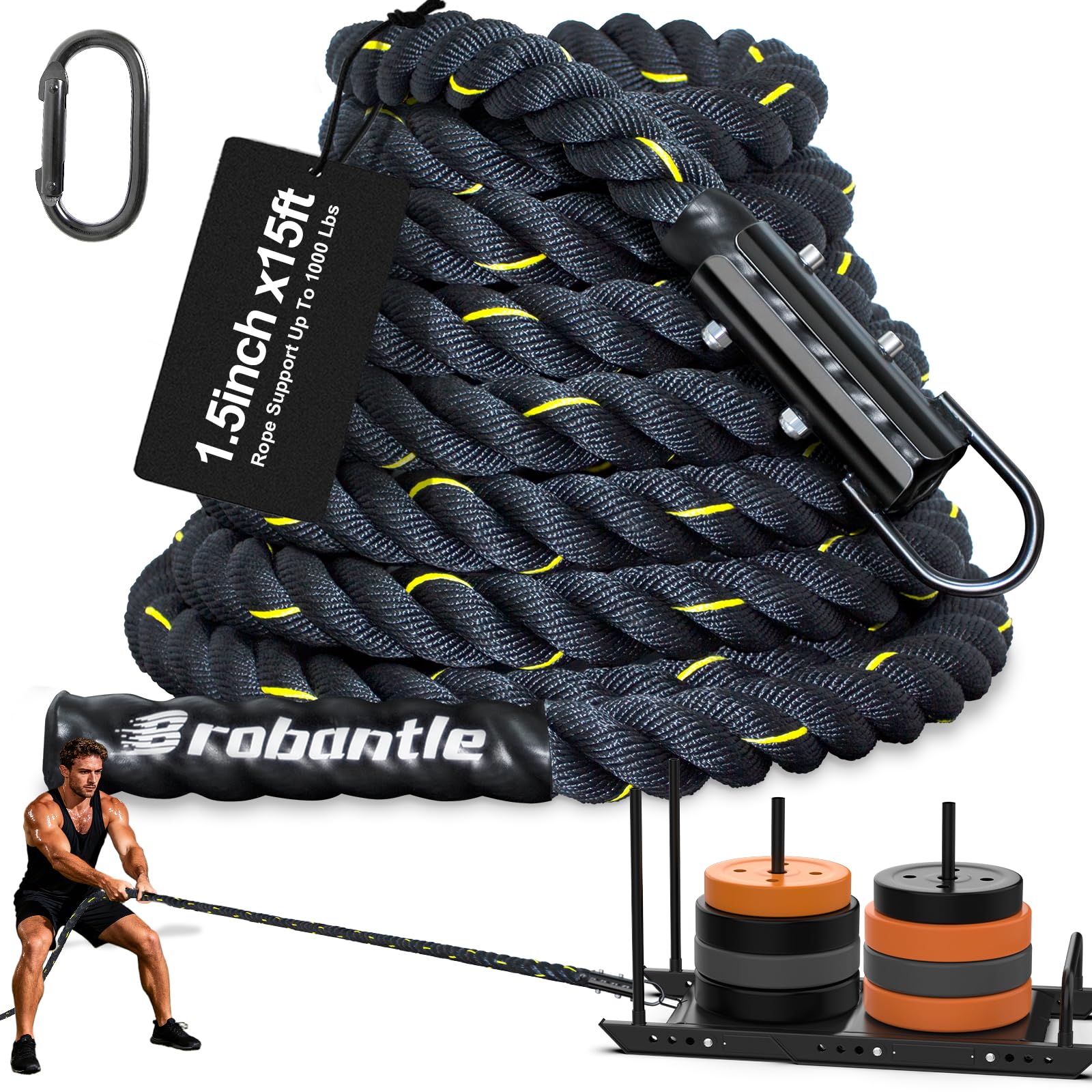 Weight Sled Pulling Rope for Strength Training