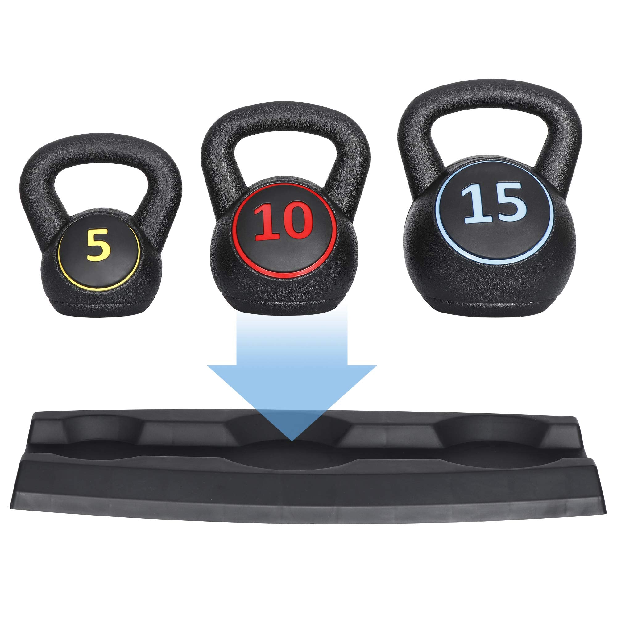 Kettlebell Set with Storage Rack