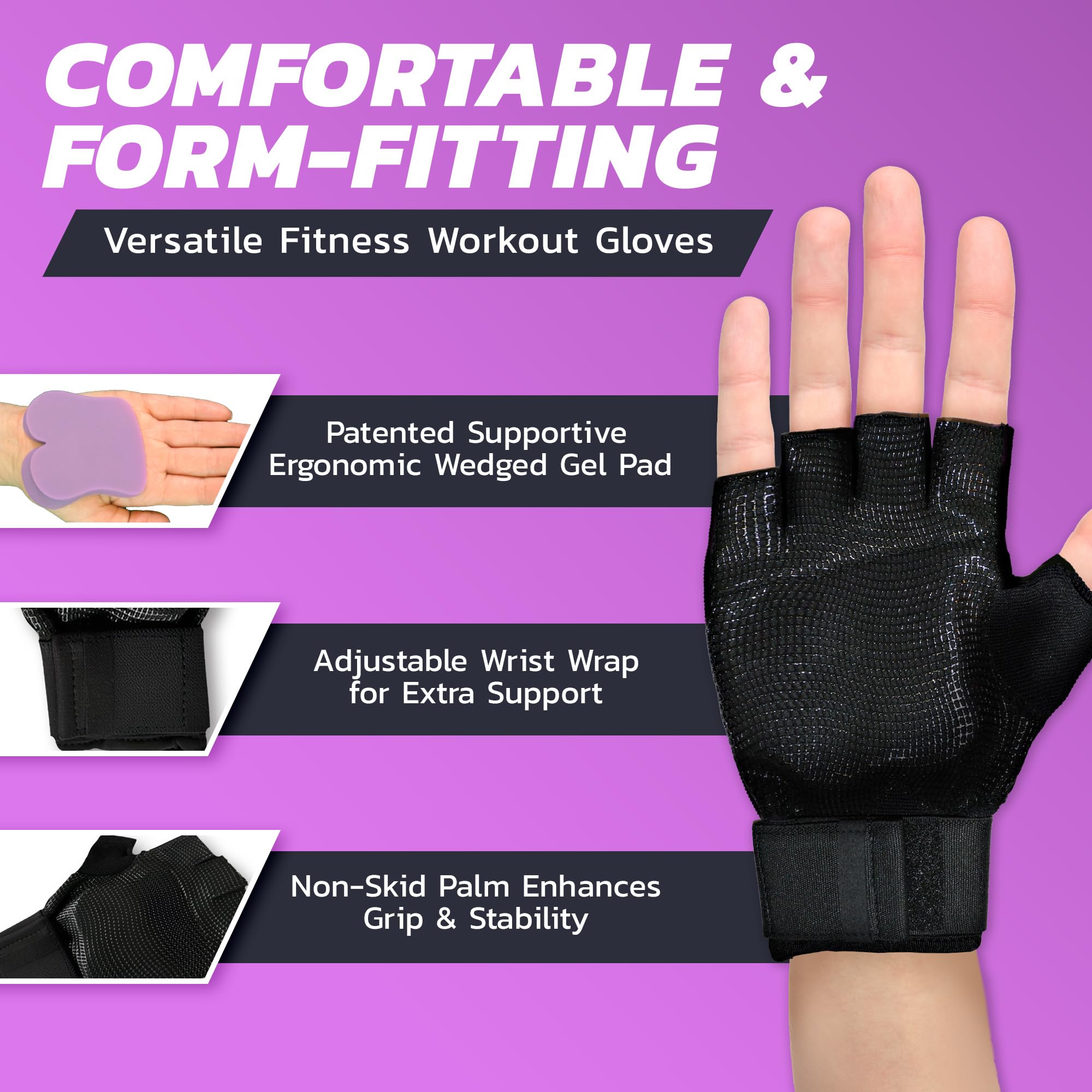 Weightlifting Gloves with Wrist Support