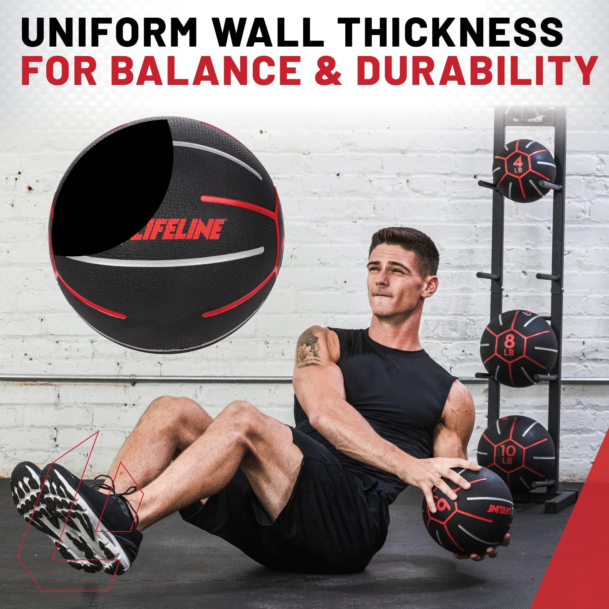 Non-Slip Medicine Ball for Strength Training