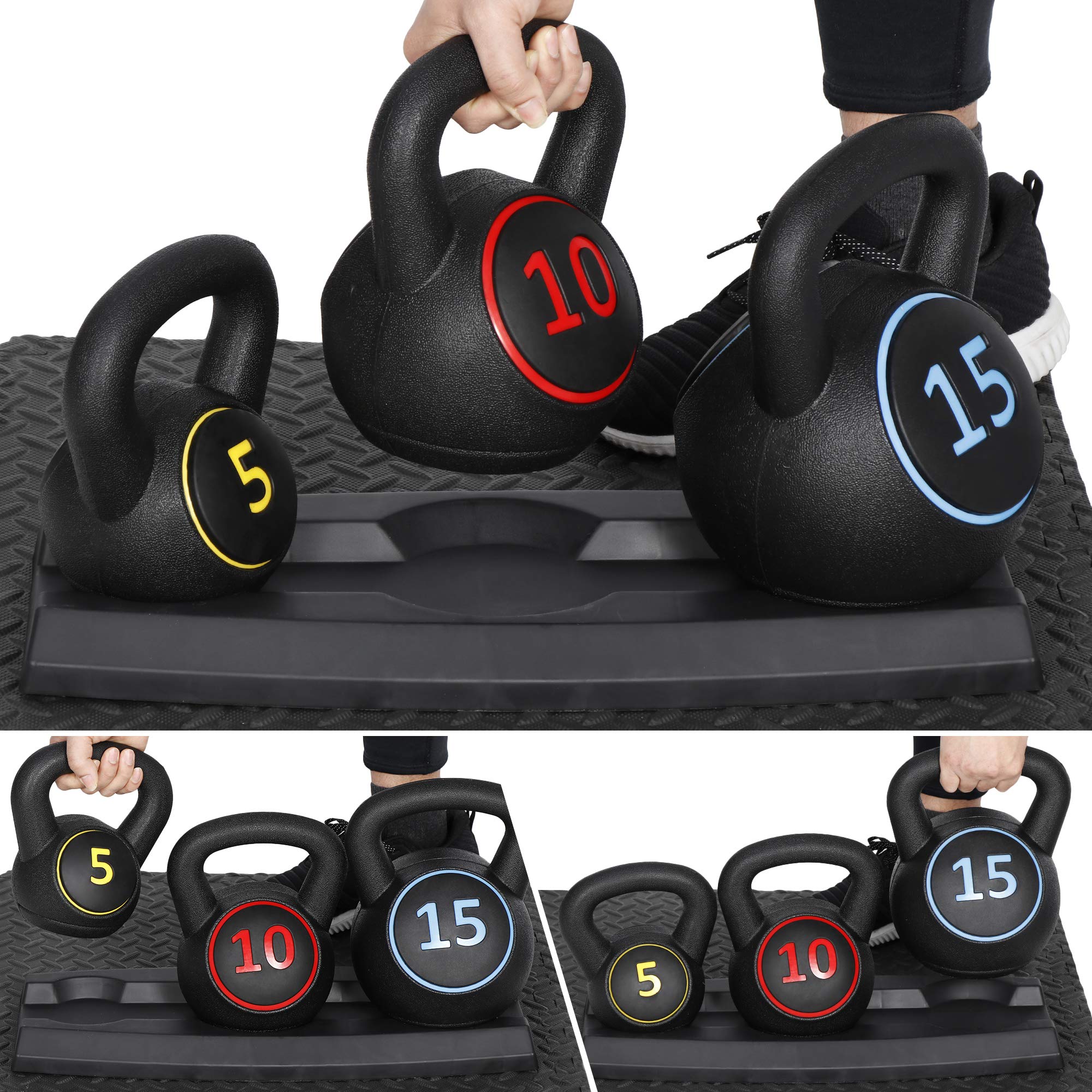 Kettlebell Set with Storage Rack